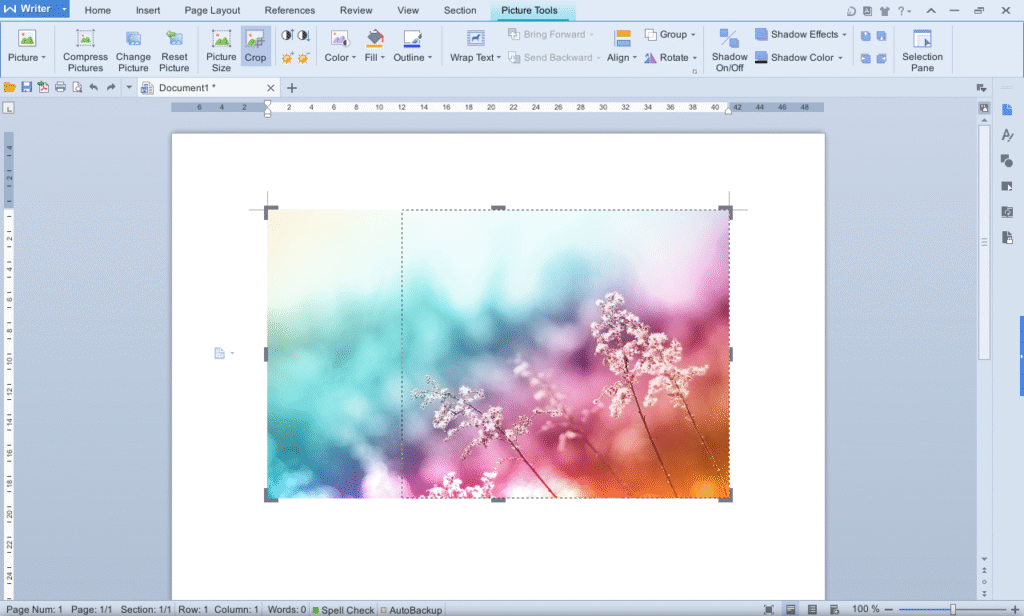 Cara menggeser gambar secara pelan di libreoffice writer