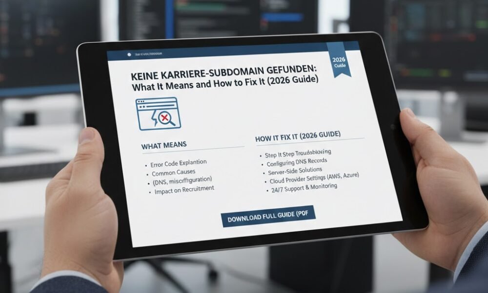 Keine Karriere-Subdomain Gefunden