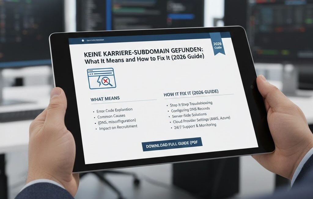 Keine Karriere-Subdomain Gefunden