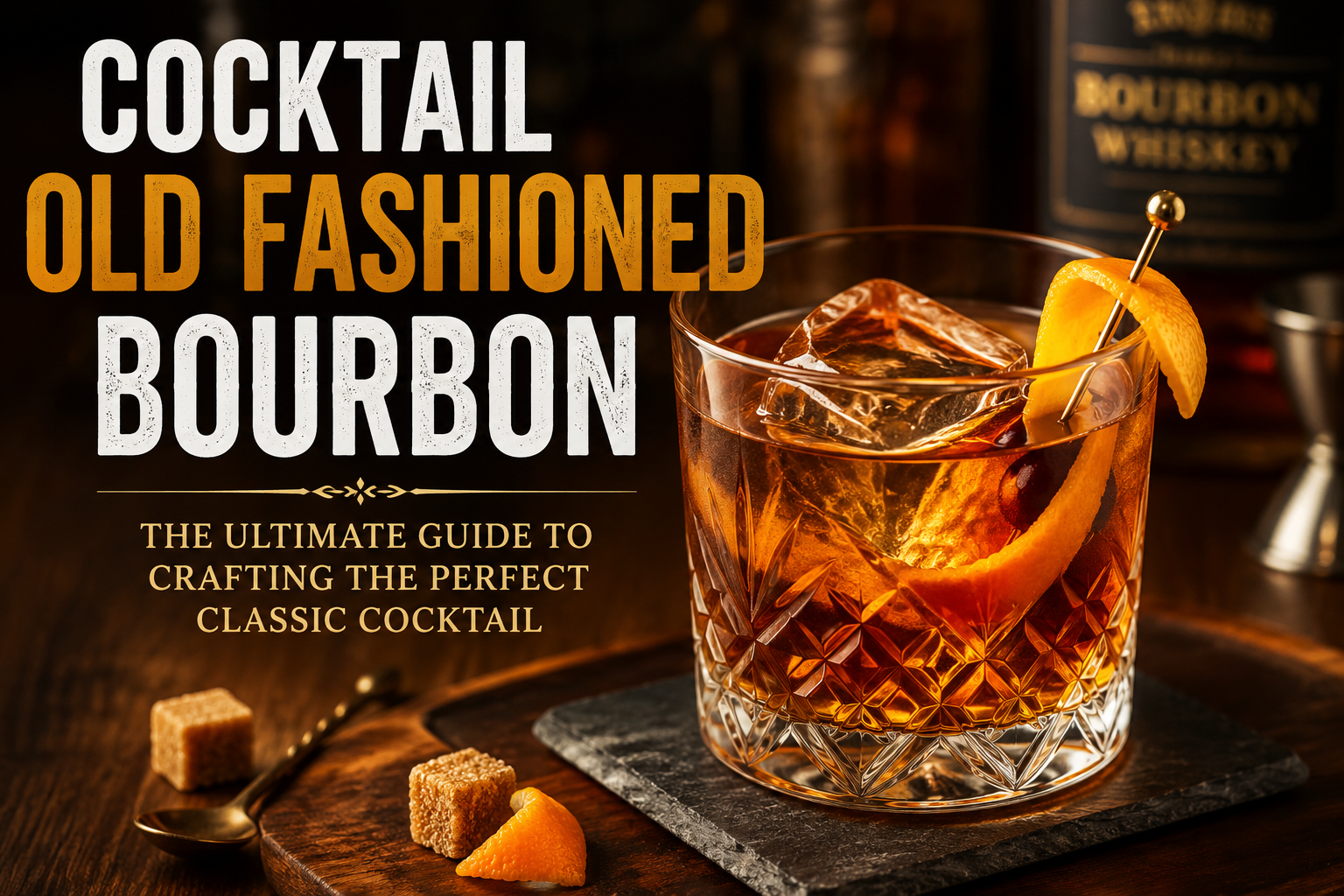 Cocktail old fashioned bourbon​