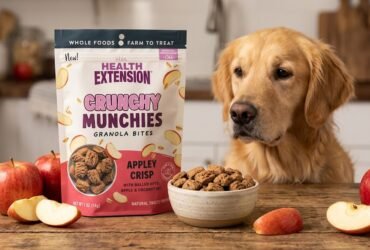 Health extension crunchy munchies appley crisp dog treats